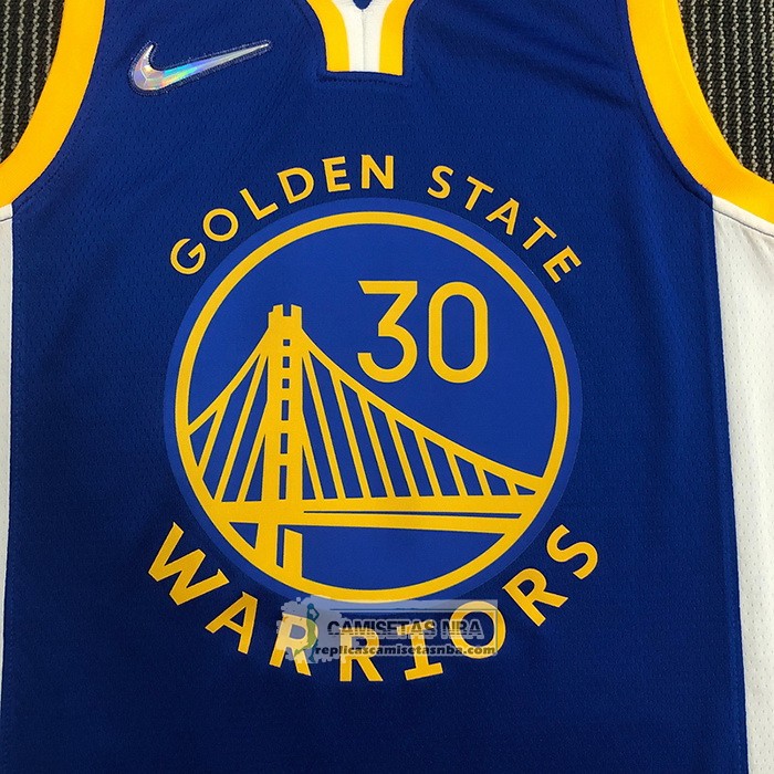 Camiseta Golden State Warriors Stephen Curry 2974th 3 Points Azul